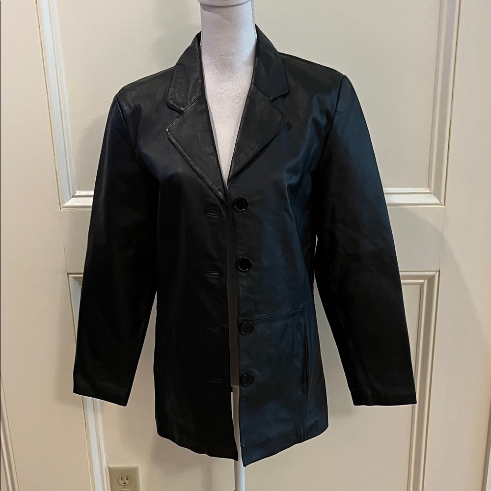 Classic Black Leather Women's Jacket